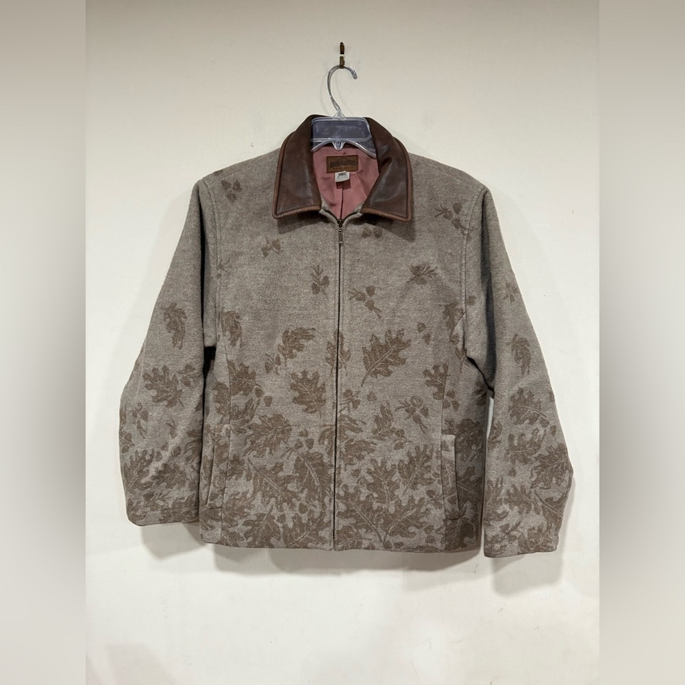 Women’s Pendelton Wool Maple Leaf Duck Jacket Calfskin Collar - XL